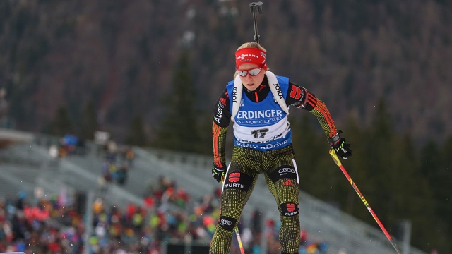 Немецкая биатлонистка победила в женском спринте в Рупольдинге. биатлон Германия Норвегия спорт