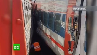В Москве на Курском вокзале поезд столкнулся с электричкой В Москве на Курском вокзале поезд столкнулся с электричкой