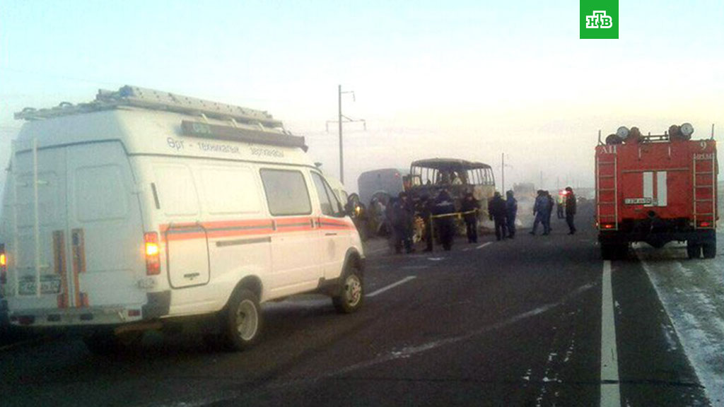 МВД Казахстана назвало предварительную причину пожара в автобусе