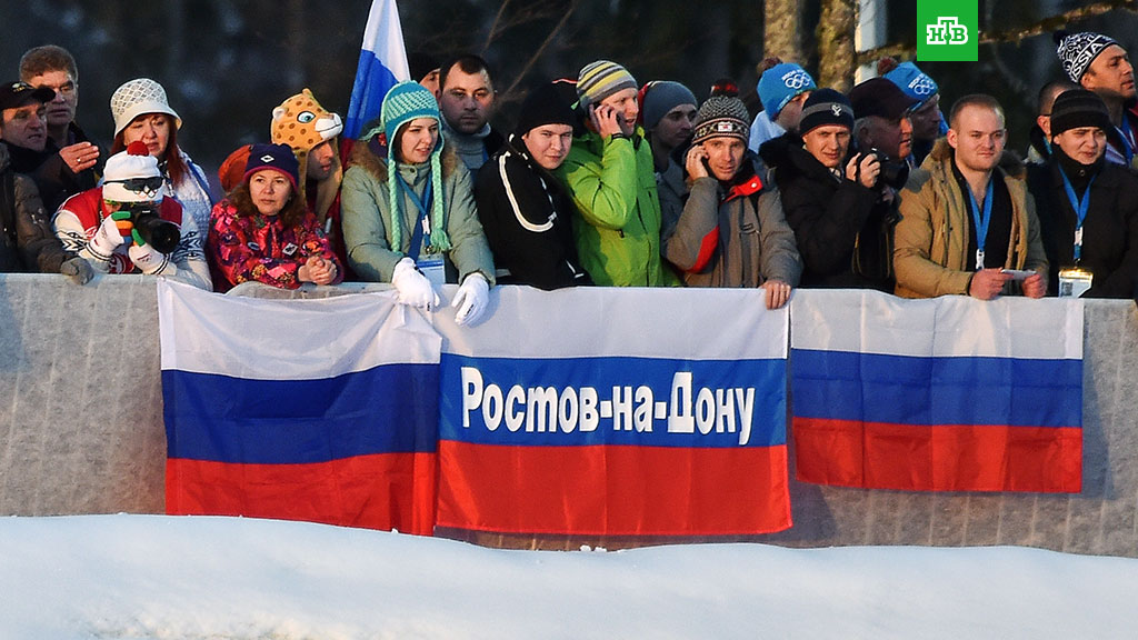 Российский флаг на Олимпиаде.