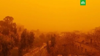Пыльная буря накрыла греческий остров Крит