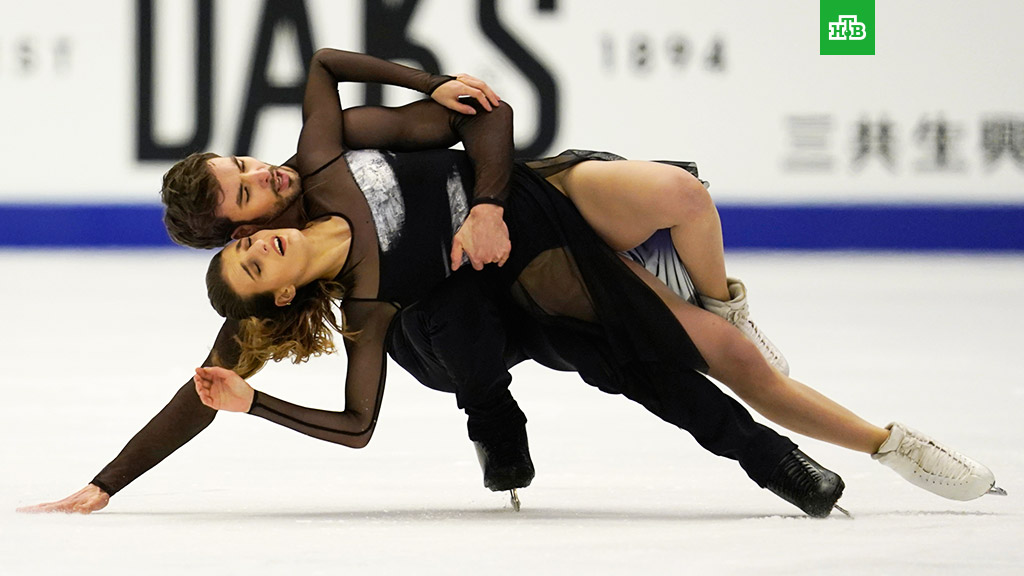 The French figure skaters Gabriela Papadakis and Guillaume Sizeron, acting ...