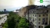 В доме на Фрунзенской набережной загорелись балконы: видео