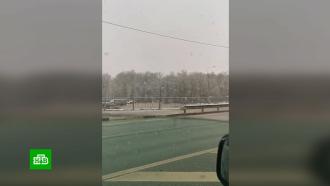 В Москве выпал первый снег
