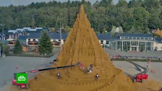 В Дании построили самый высокий на планете замок из песка