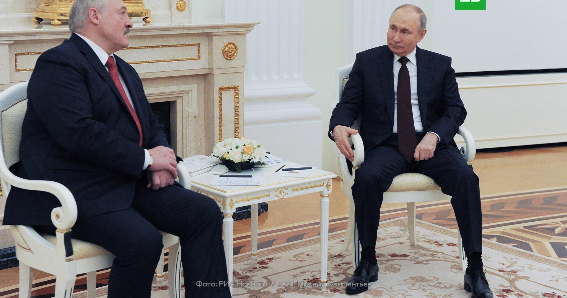 Переговоры Путина и Лукашенко начались в СанктПетербурге