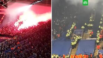 Полиция Британии задержала 7 участников драки футбольных фанатов с полицией