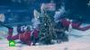 Санта-Клаусы среди акул установили наряженную елку: видео