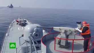 Боевые корабли РФ, Китая и Ирана отработали противодействие пиратству