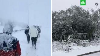 В Анталье впервые за 29 лет выпал снег