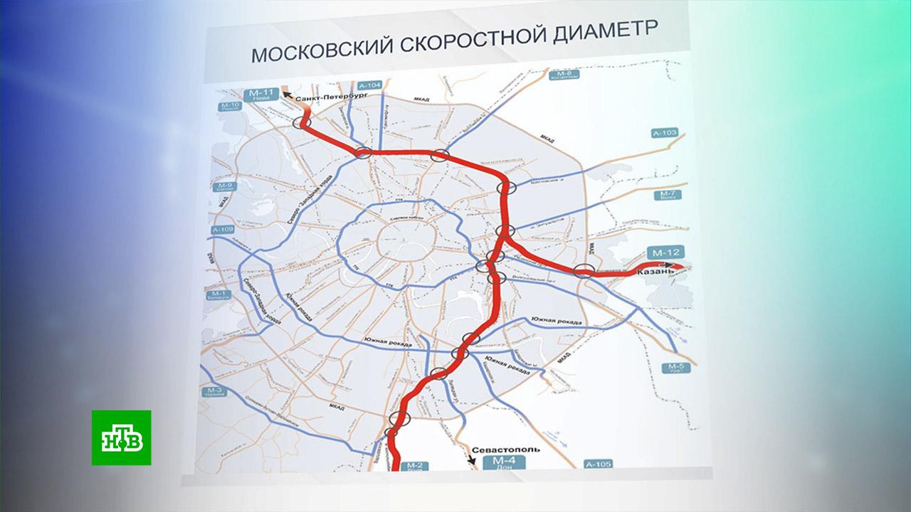 Московский скоростной диаметр схема на карте москвы на карте